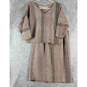 Vintage Toshiki For Maryszka Tweed Skirt Set Womens Medium Lagenlook Artsy FLAW‎